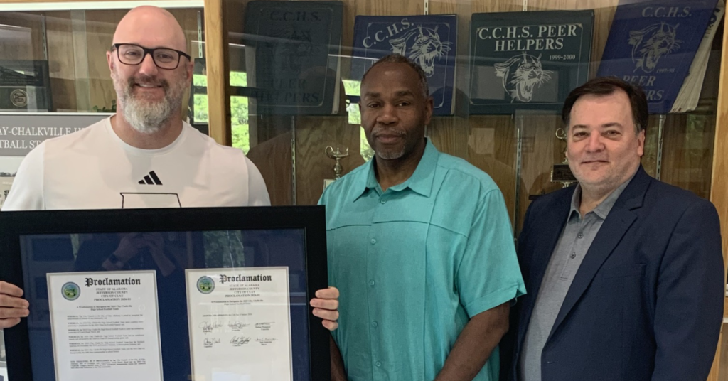City of Clay recognizes Clay-Chalkville football team